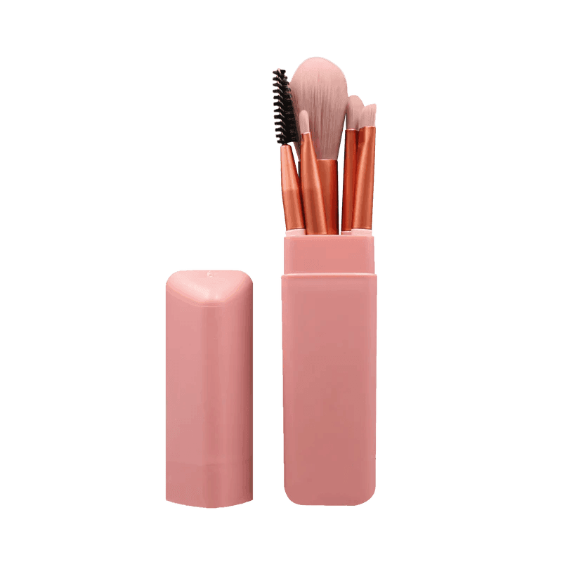 5-Piece Makeup Brush Set with Holder
