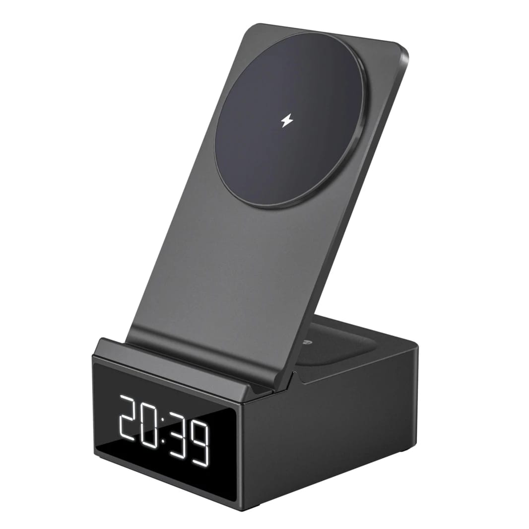 Wiwu 5-in-1 Wireless Charger with USB + Clock