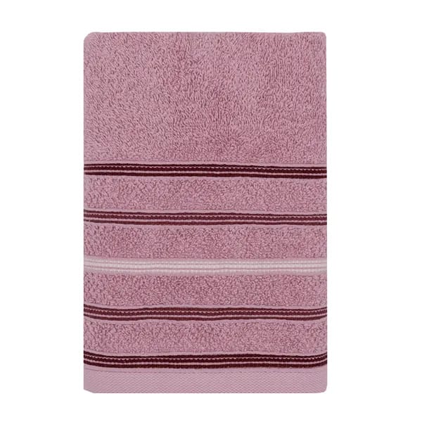 Nova Home 'Orion' Striped Towel - 100% Cotton - Pink