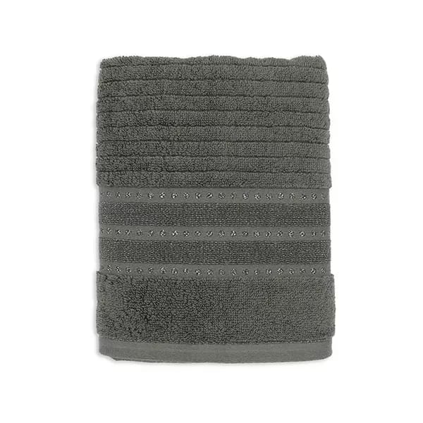 Nova Home 'Galata' Towel 100% Cotton Jacquard with Lurex Trim - Green (Available in Multiple Sizes)