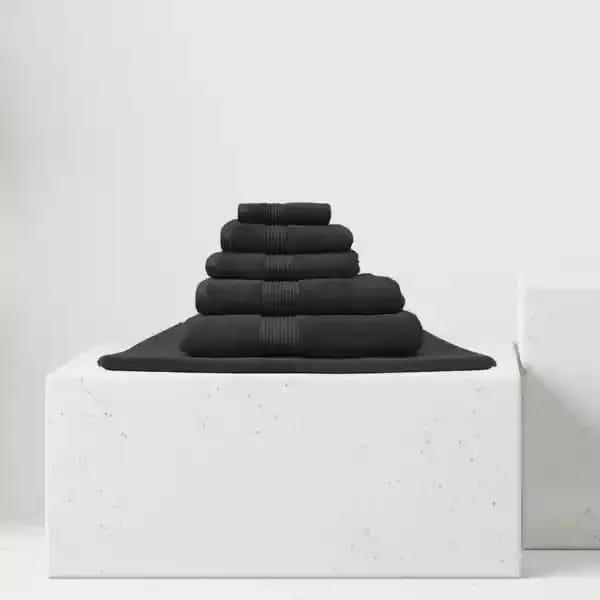 Nova Home - 'Pretty Collection' Towel - 100% Cotton, 33x33 cm - Black