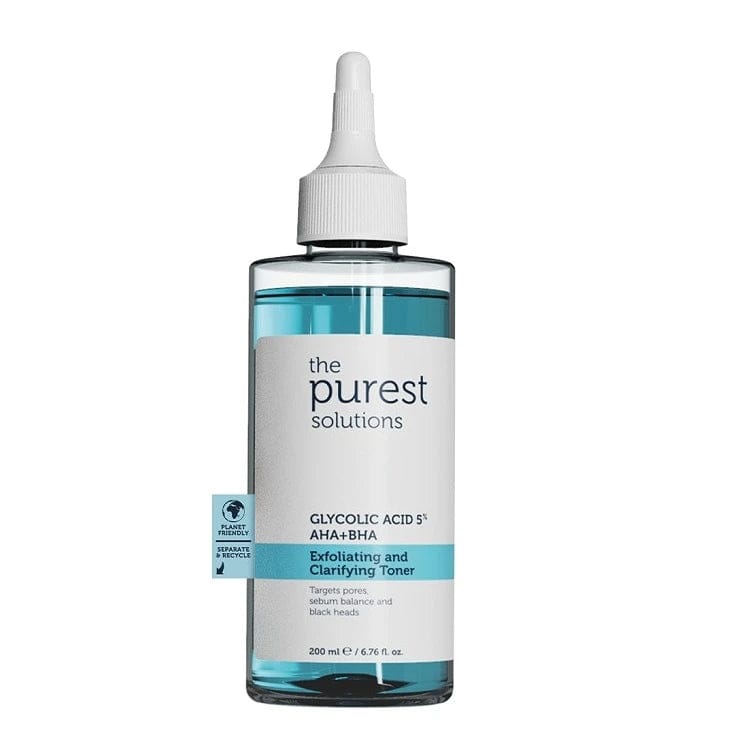 تونر تقشير وتوضيح بحمض الجليكوليك 5% AHA + BHA 200 مل من The Purest Solutions