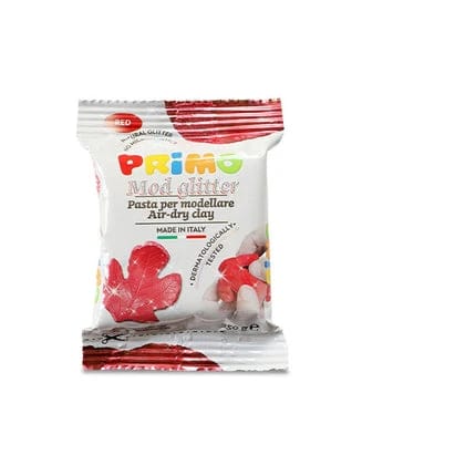 Primo Glitter Air-dry Clay Red 250g
