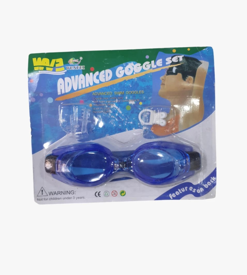 Wave Advanced Swim Goggle Set for Children and Adults with Crystal Clear Eyewear and Comfortable Fit Design