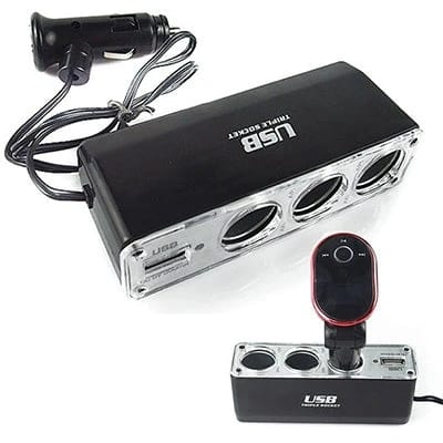 3-Socket Cigarette Lighter Adapter