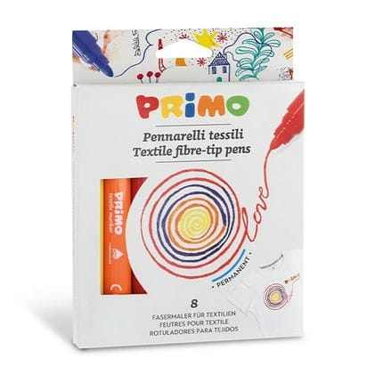 Primo Textile Fibre-Tip Pens, 8 Colors
