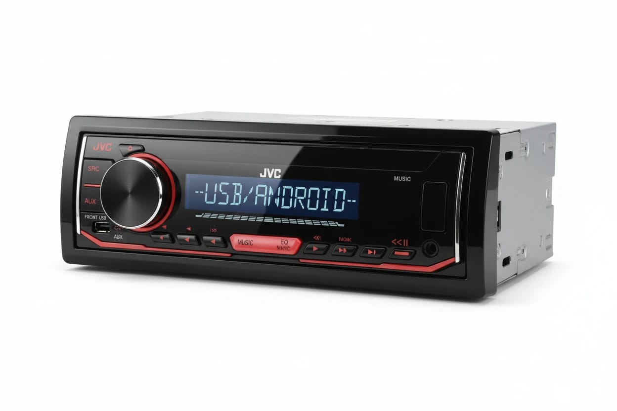 JVC Car Stereo with AUX, USB, and CD