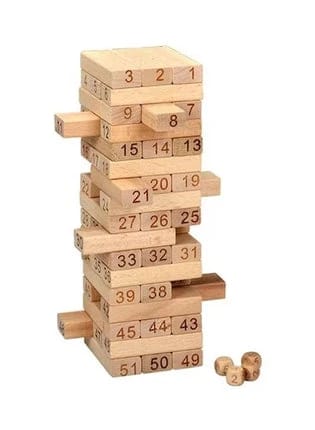 Wooden Jenga Stacking Game - 54 Pcs