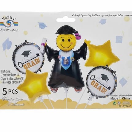 Graduation Balloons Set - 5 Pieces