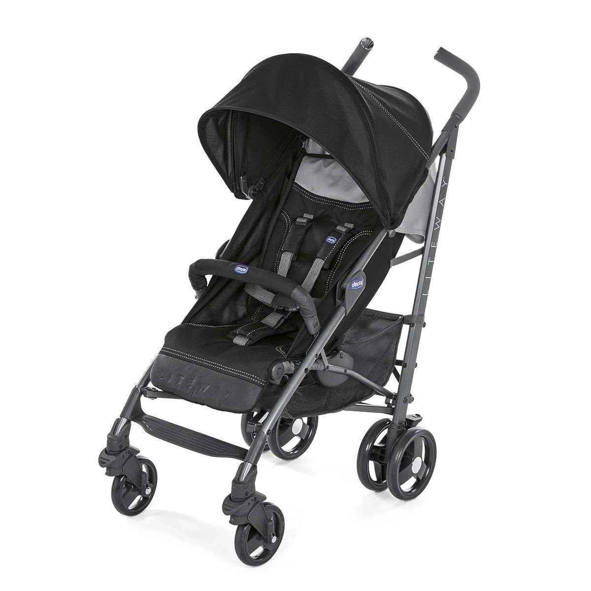 Chicco Lite Way 3 Complete Baby Stroller Jet Black