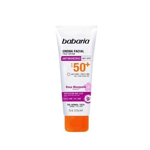 كريم الوجه للحماية من الشمس بخلاصة الوردية باباريا SPF50+ 75 مل