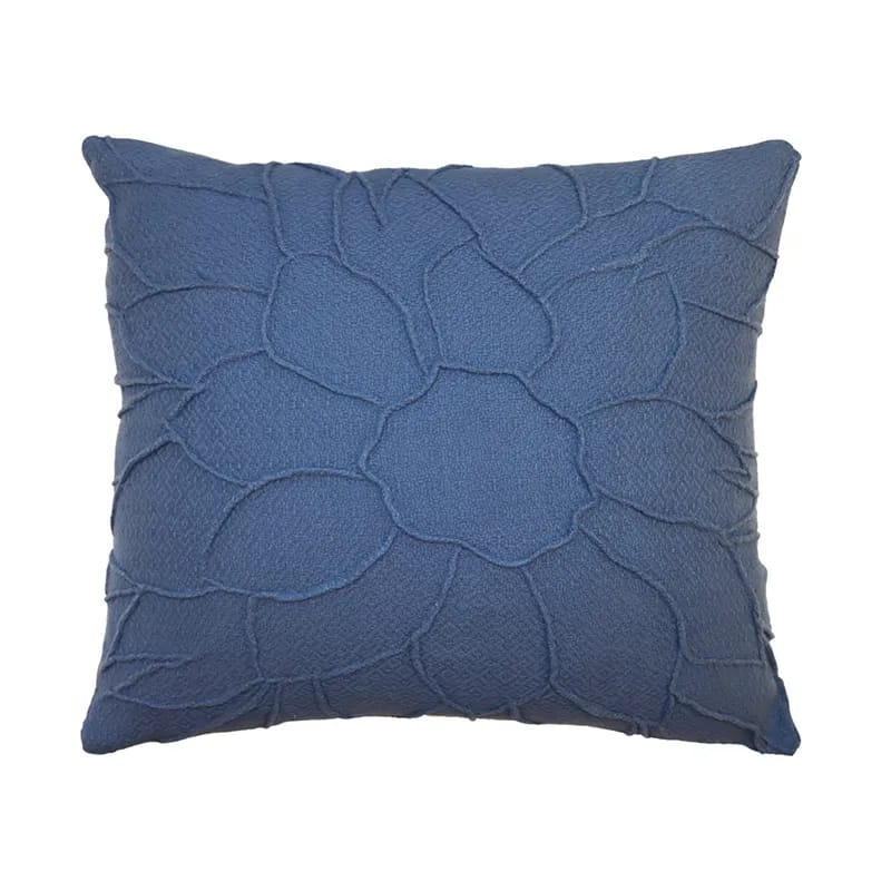 Nova Home Blossura Hand-Embroidered Pillow Cover - 100% Cotton - 50x50 cm - Blue