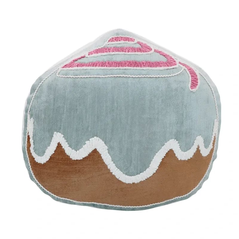 Nova Home Glaze Hand-Embroidered Cushion - Multicolor - Cupcake