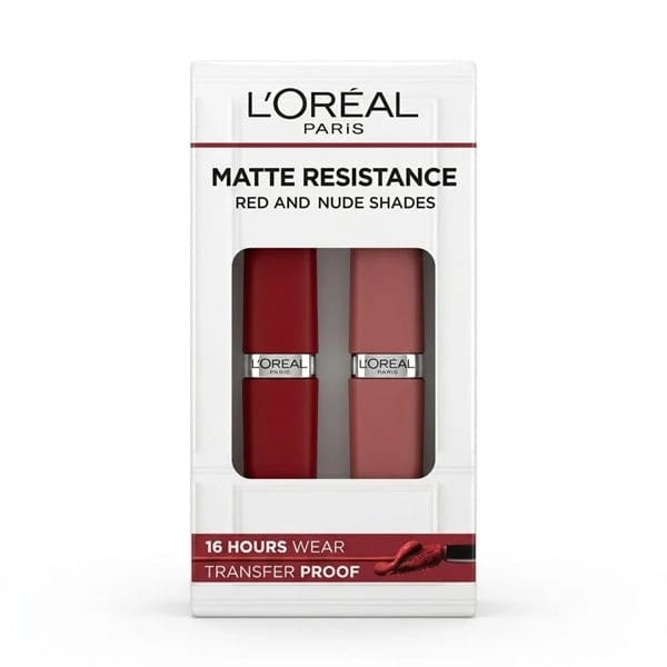 L'Oréal Paris Matte Resistance Red and Nude Shade Set