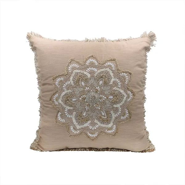 Nova Home Hand-Embroidered Pillow Cover "Gopura" - 50x50 cm - Multicolor