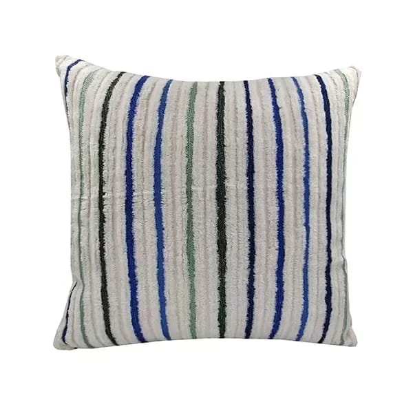 Nova Home Pillow Cover "Vertical" Hand Embroidered - 50x50 cm - Blue