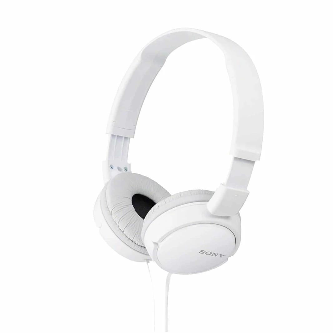 سماعات سوني MDR-ZX110 مع صوت جهير إضافي – أبيض