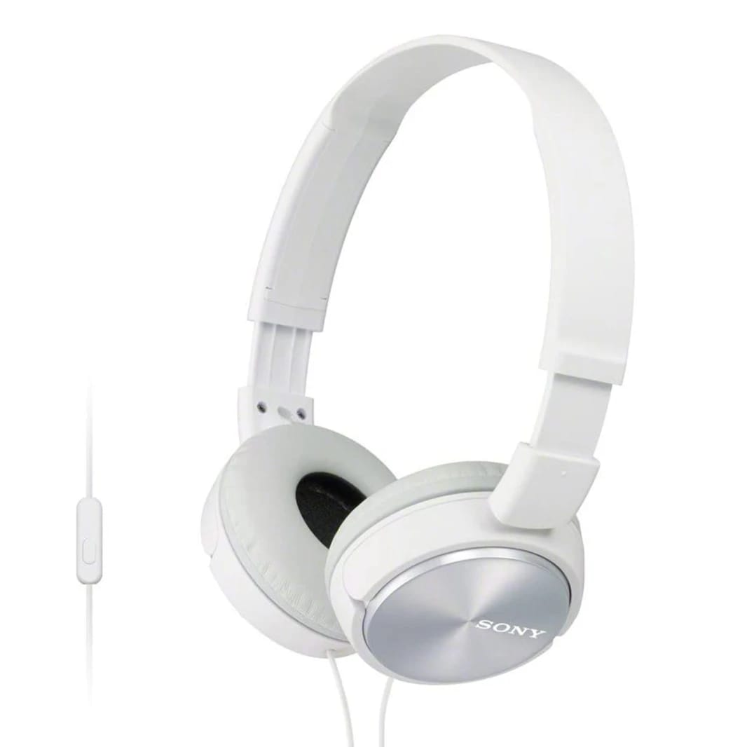 سماعات سوني MDR-ZX310AP مع ميكروفون - أبيض