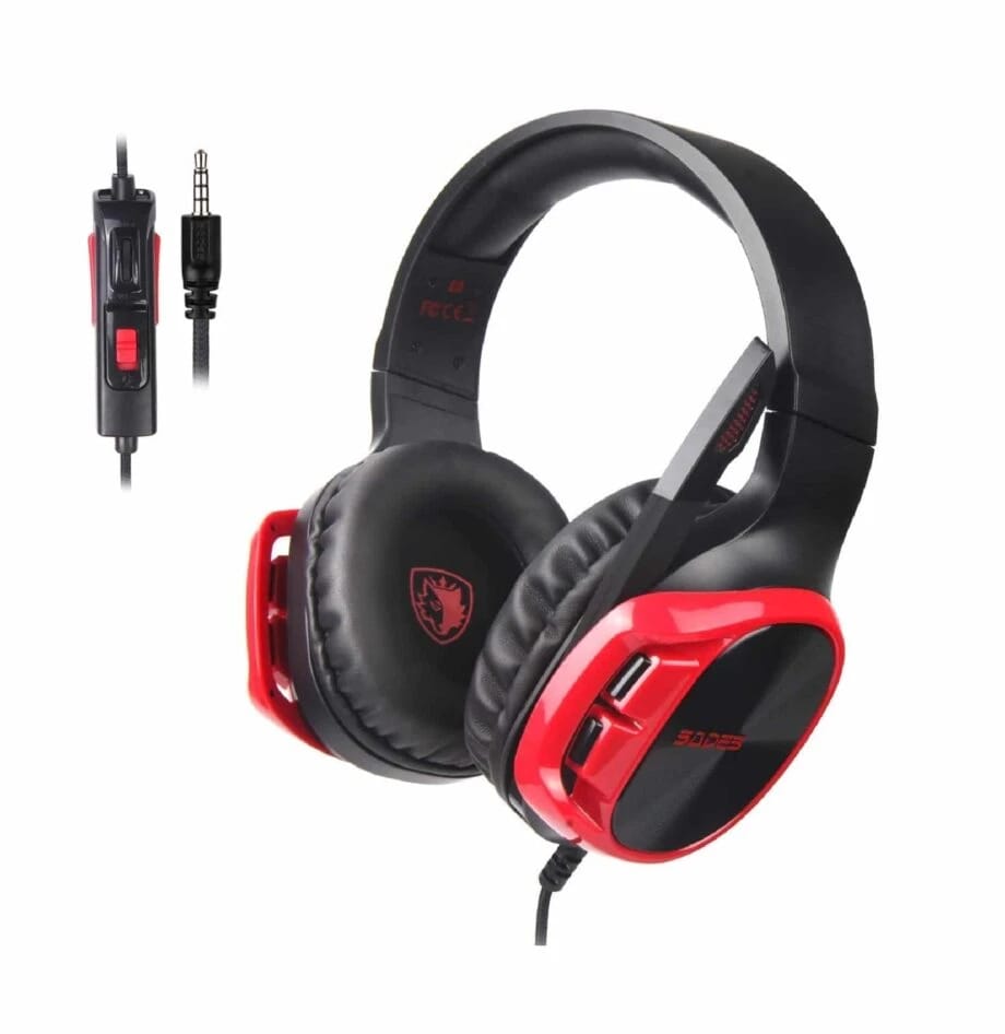 Sades R17 Multi-Platform Gaming Headset 3.5MM – Red