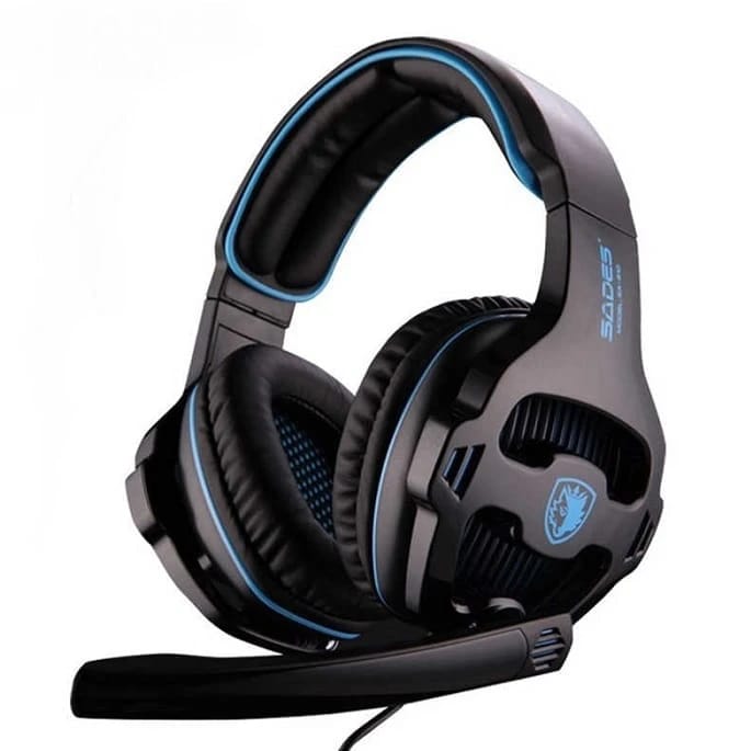 Sades SA810 Wired Gaming Headset with Mic Volume Control - Black