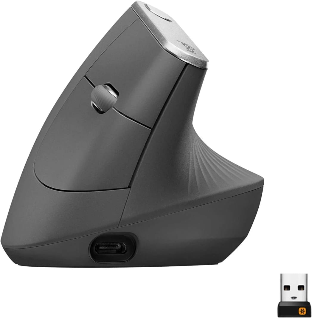 Logitech MX Vertical Wireless Ergonomic Mouse – Advanced Comfort & Precision, Black