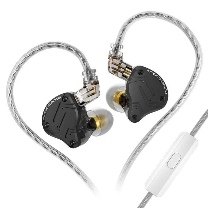 سماعات KZ ZS10 PRO X داخل الأذن، ترقية 4BA+1DD مع كابل قابل للفصل
