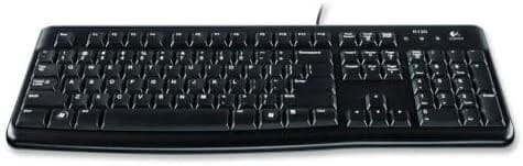 لوحة مفاتيح سلكية لوجيتك K120 - USB، كاملة الحجم، مقاومة للانسكاب