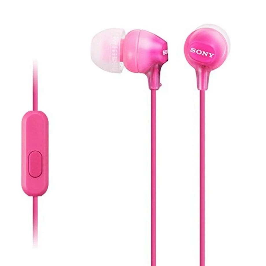 Sony MDR-EX15AP Wired In-Ear Earbuds with Mic - Pink