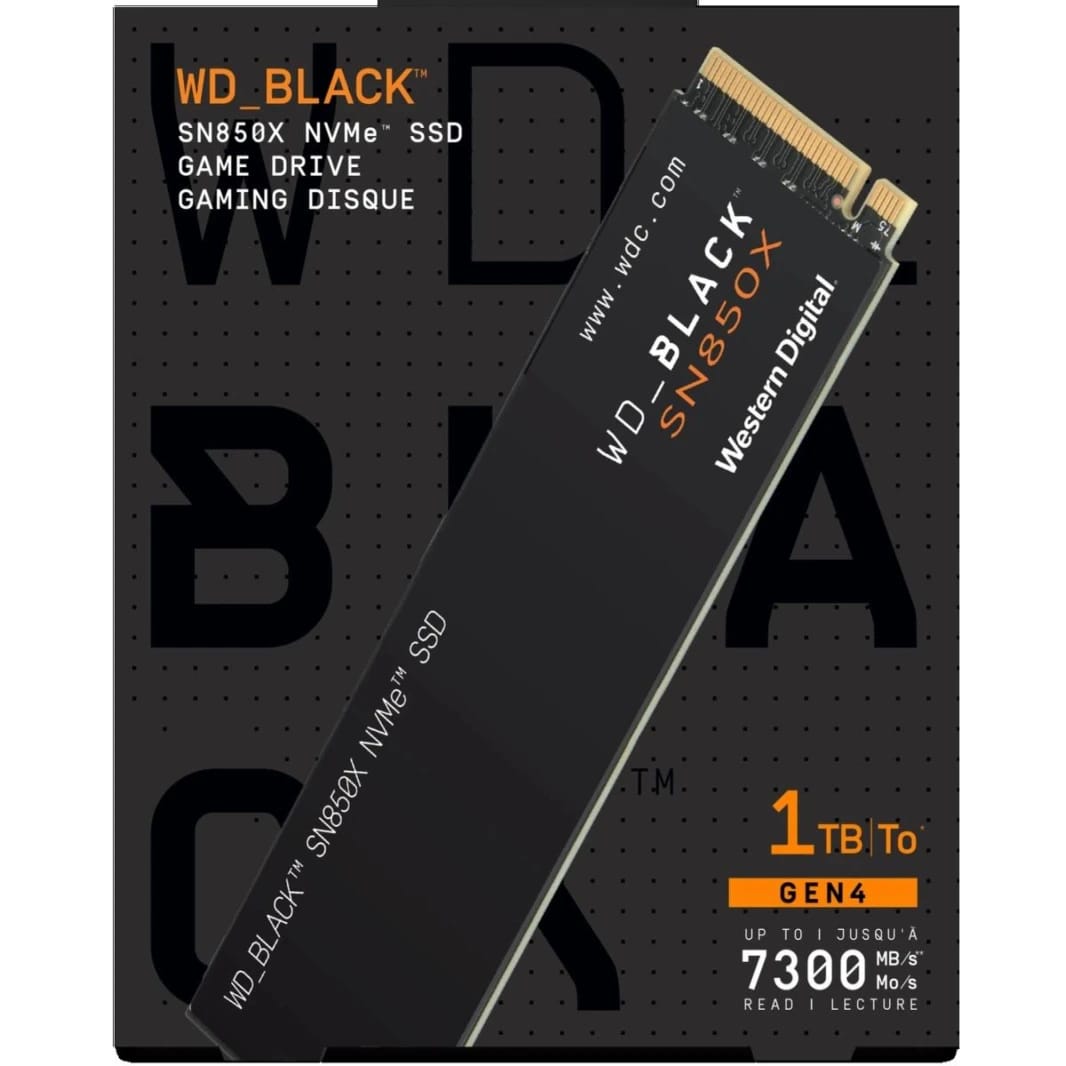 WD_BLACK SN850X 1TB NVMe SSD – M.2 2280, High Performance Gaming Expansion