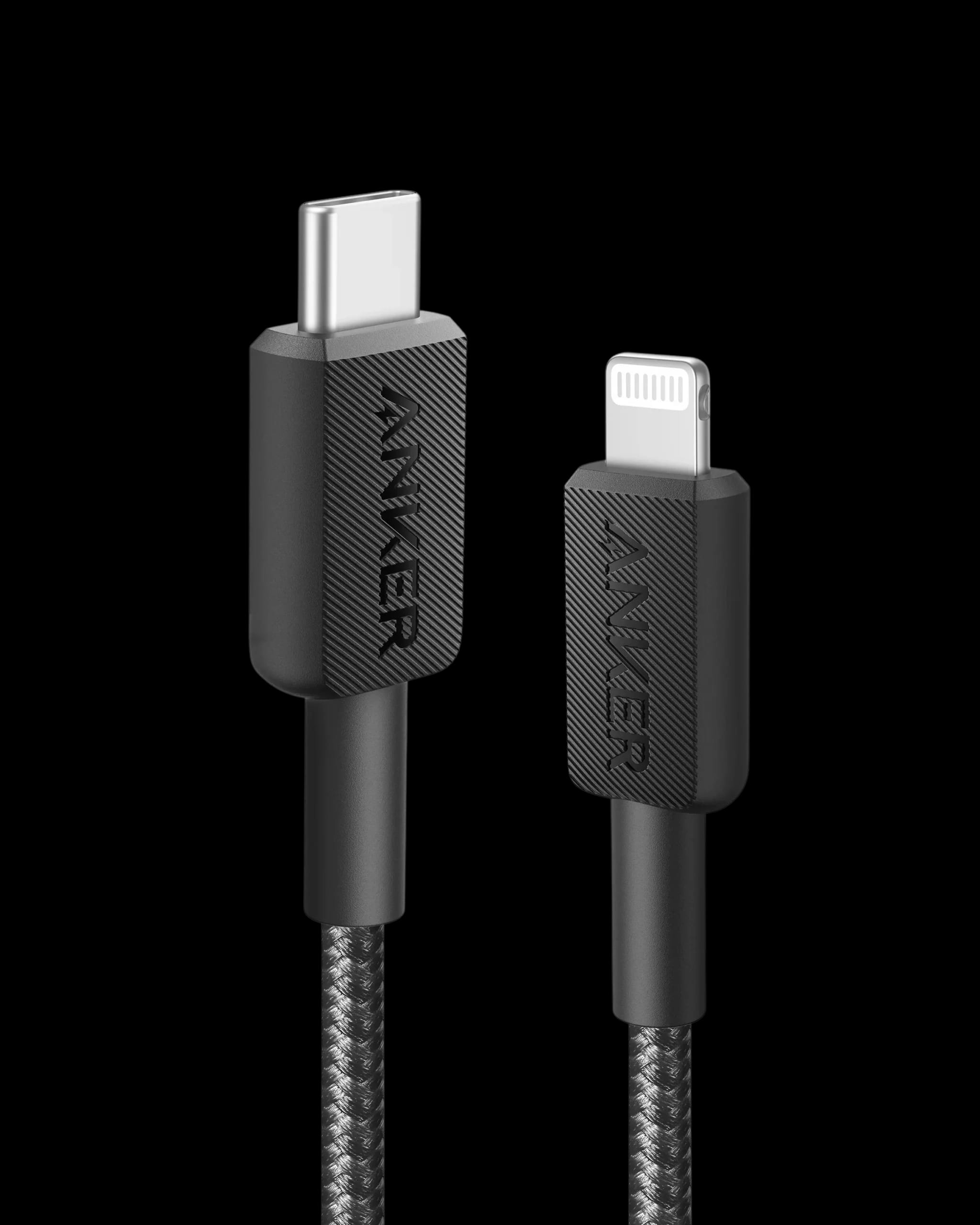 Anker 322 Braided USB-C to Lightning Cable – 0.9M – Black