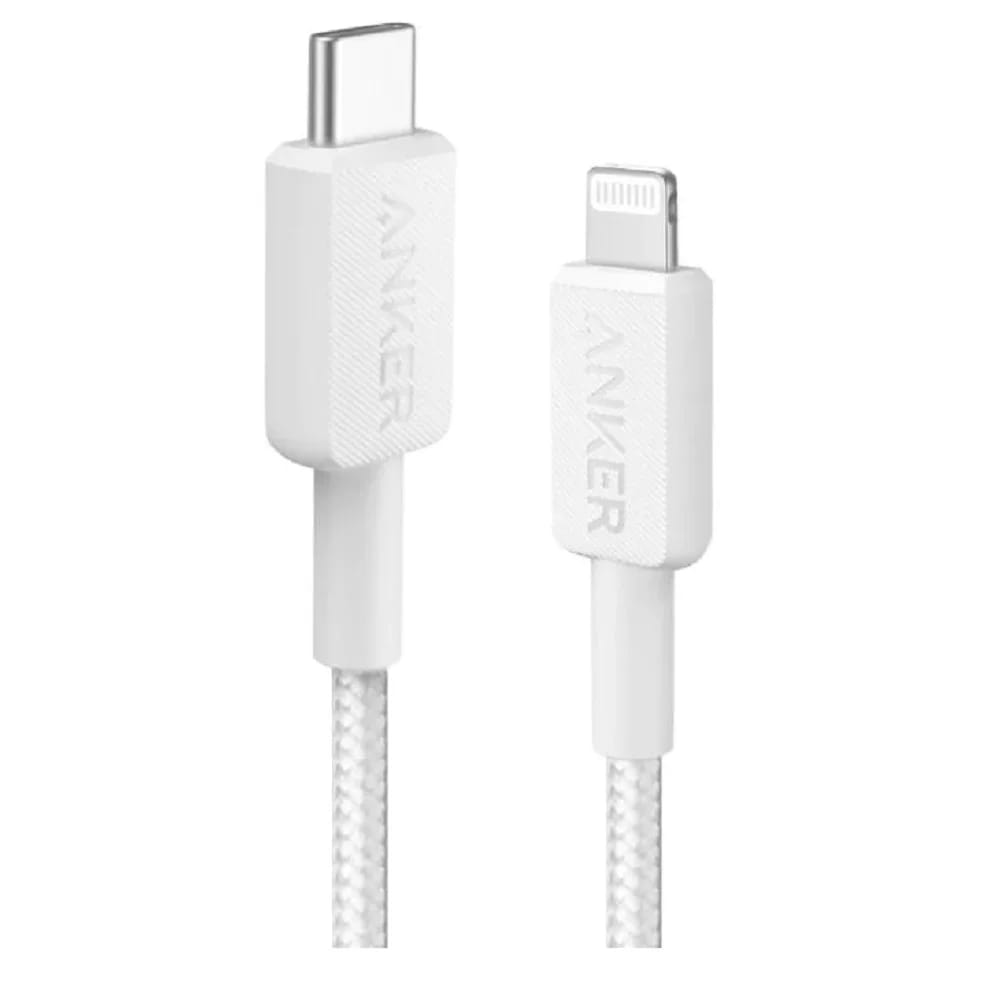 Anker 322 Braided USB-C to Lightning Cable, 1.8M, White