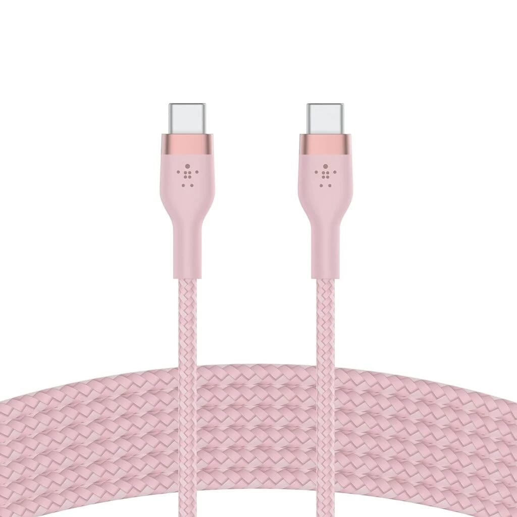 Belkin BoostCharge Pro Flex Braided Type-C Cable – 3M – Pink