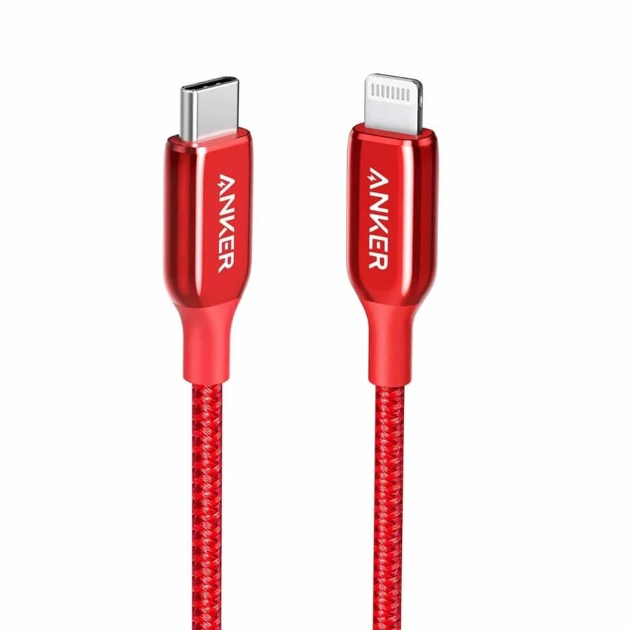 Anker Powerline+ III MFi Certified USB-C to Lightning Cable – 1.8M – Red