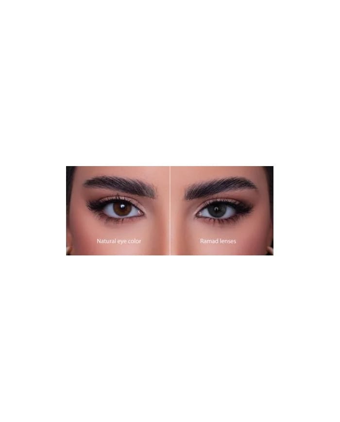 عدسات لاصقة ملونة رماد رغد
