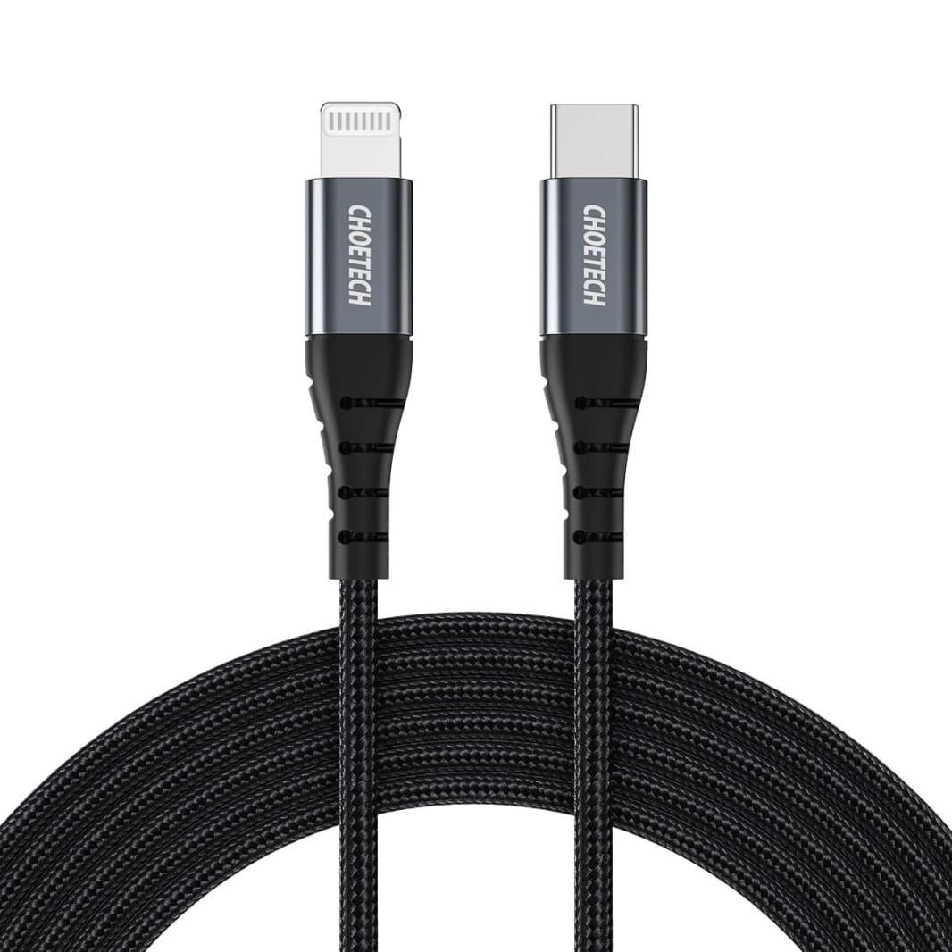 Choetech USB-C / Lightning MFi 480Mb/s 3A 2 m Cable - Black
