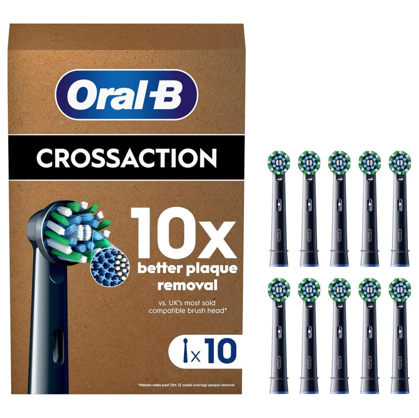 Oral-B CrossAction PRO Electric Toothbrush Heads – 10 Pack