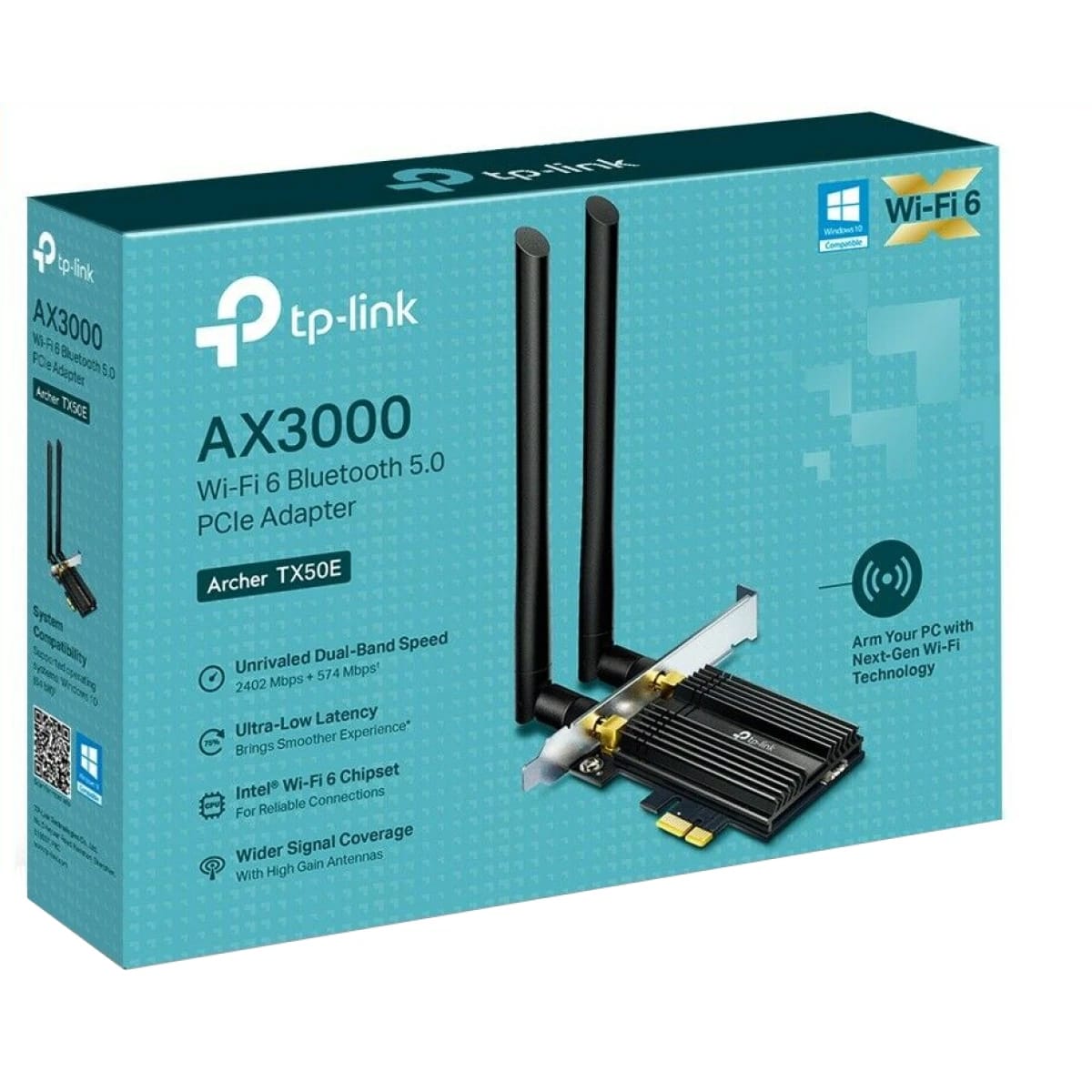 TP-Link Archer TX50E AX3000 Wi-Fi 6 Bluetooth 5.2 PCIe Adapter