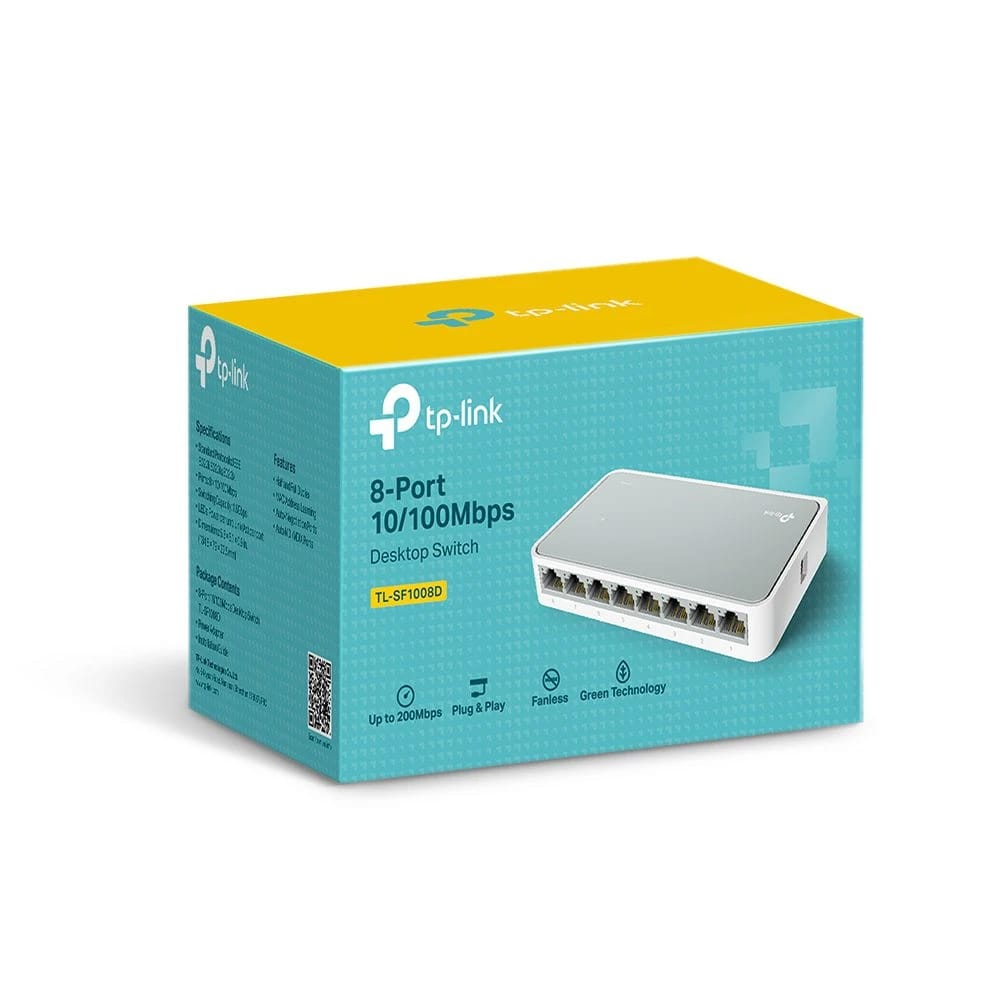 TP-Link TL-SF1008D 8-Port Desktop Switch 10/100Mbps Fast Ethernet