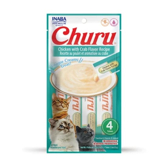 CHURU مكافأت الكريمة بوصفة دجاج وسرطان البحر INABA