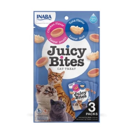 قطع مكافأت JUICY BITES بنكهة الدجاج والتونة INABA