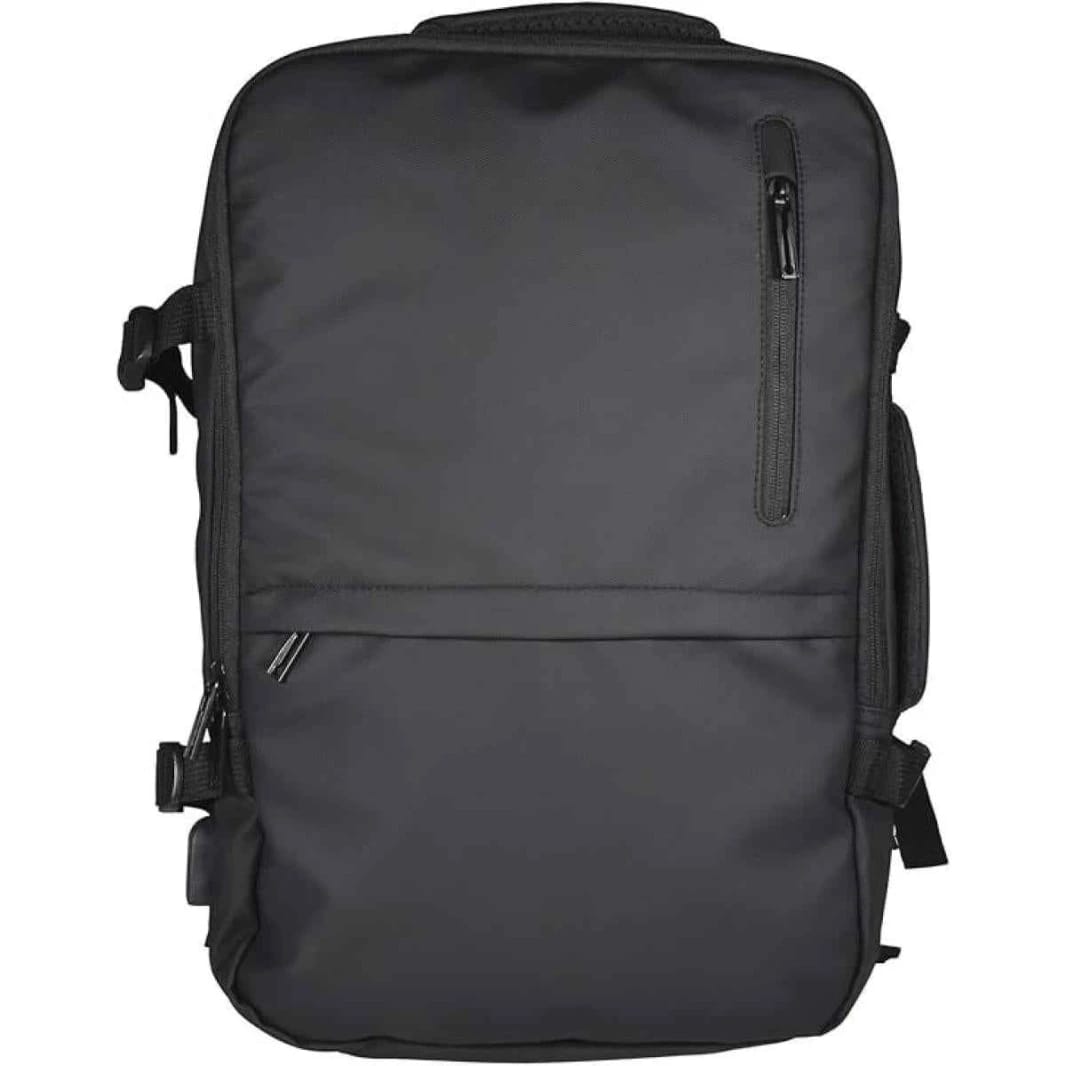 Waterproof Laptop Backpack 17.3" with USB Port - Black