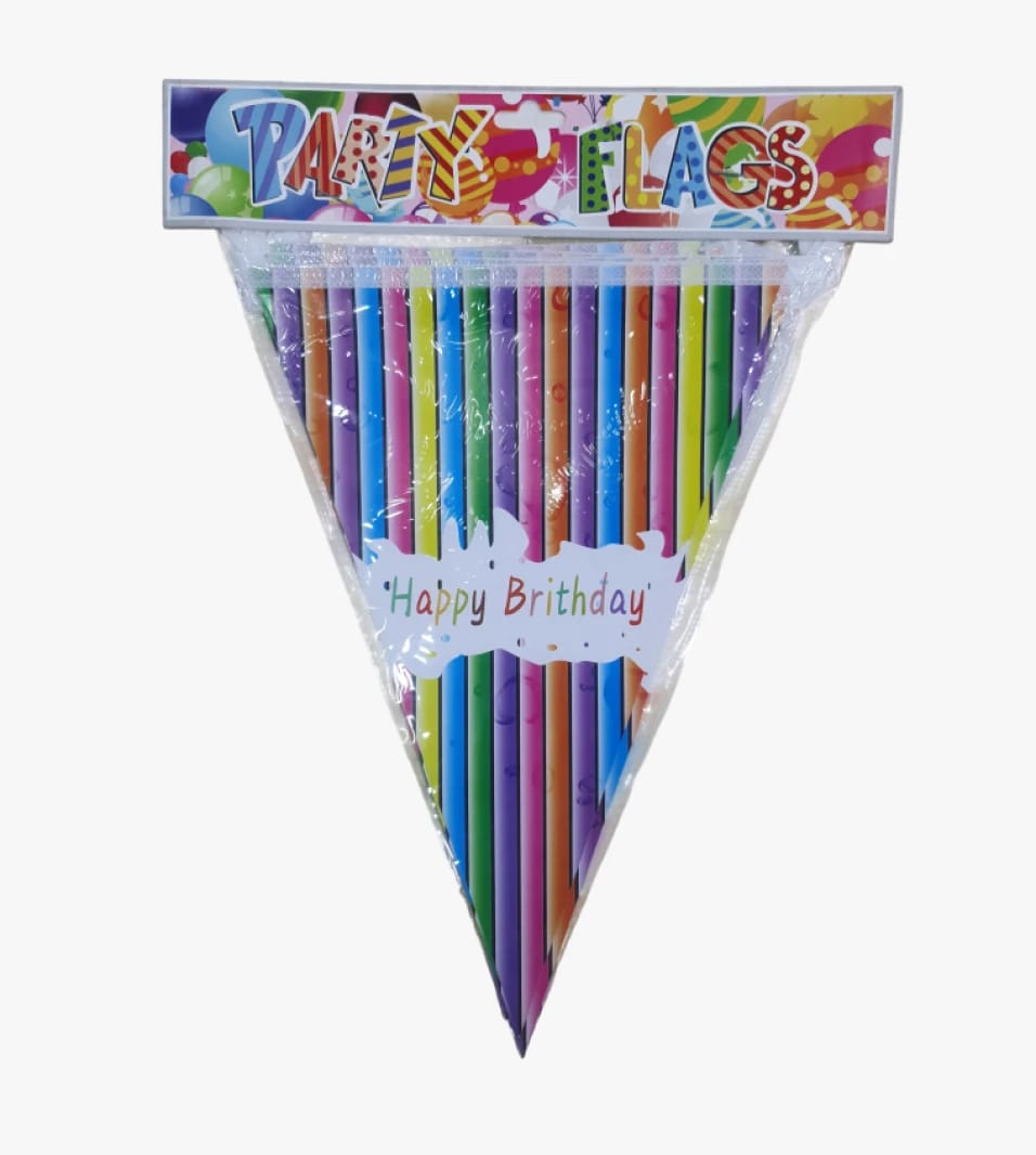 Colorful Party Flags Set with Vibrant Design Perfect for Celebrations and Special Occasions for All Ages