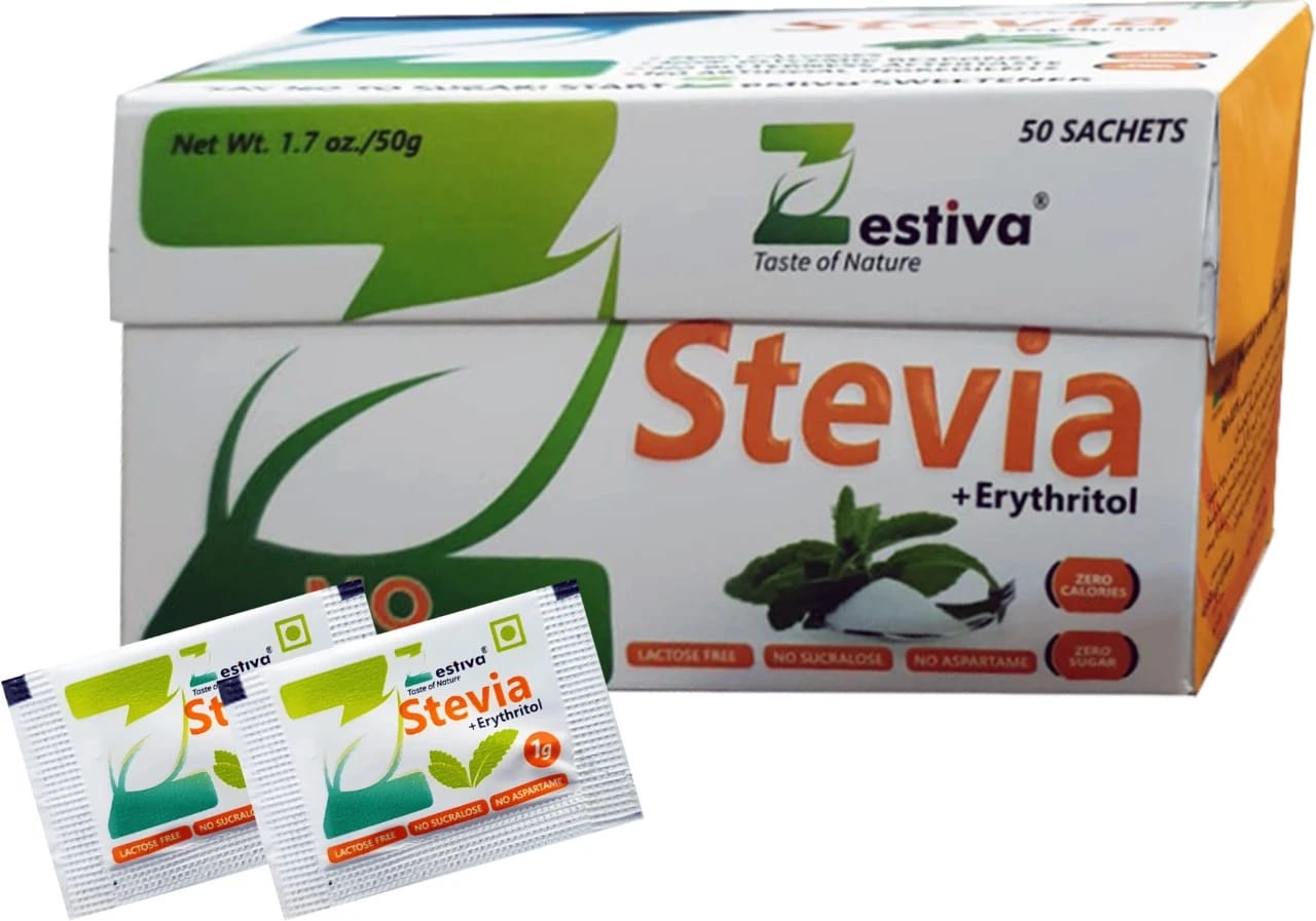 Zestivia Stevia Natural Sweetener 50 Sachets
