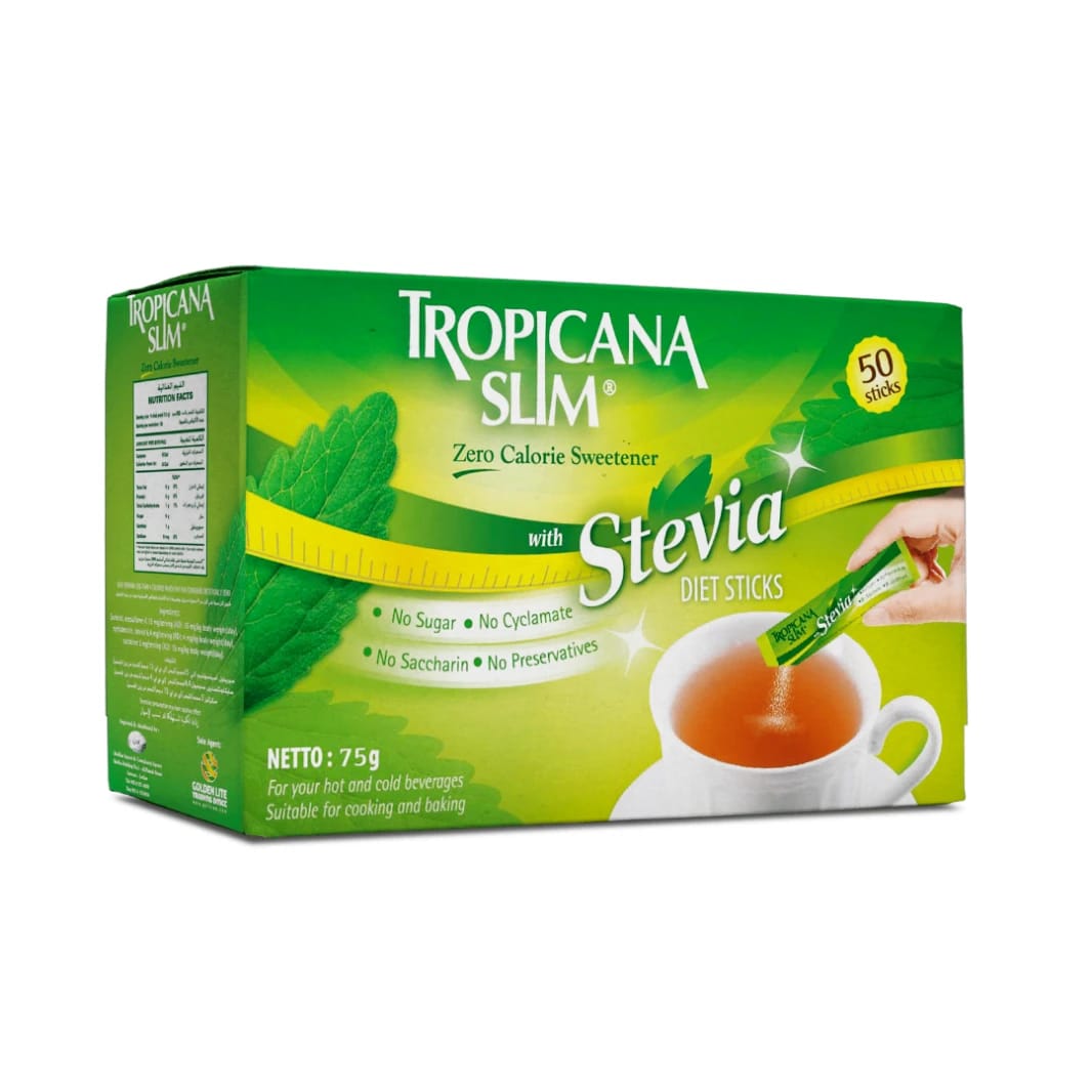 Tropicana Slim Calorie-Free Sweetener with Stevia 50 Sachets