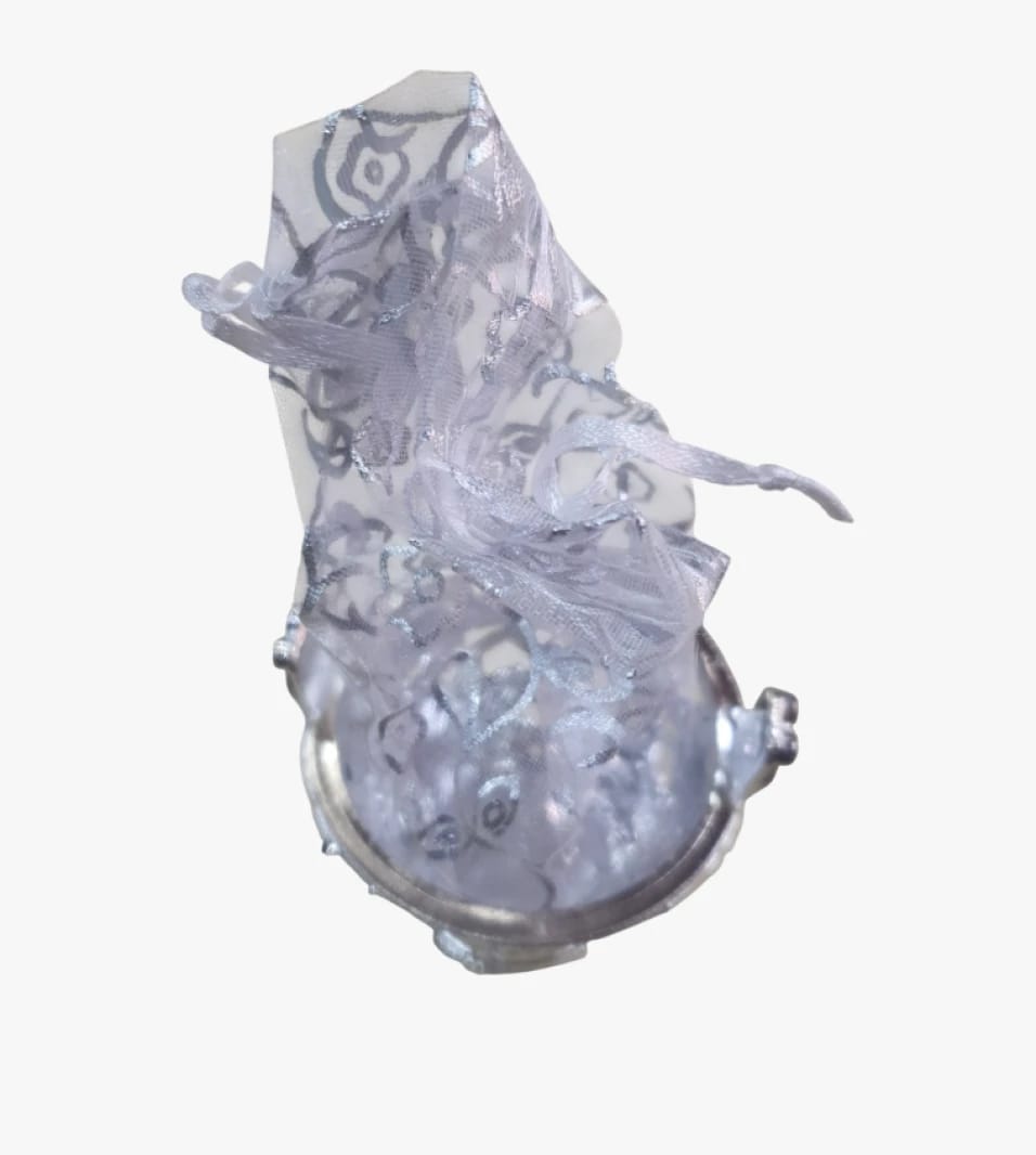 Luxury Silver Decorative Basket with Metallic Finish for Sophisticated Decor and Elite Gift Giving