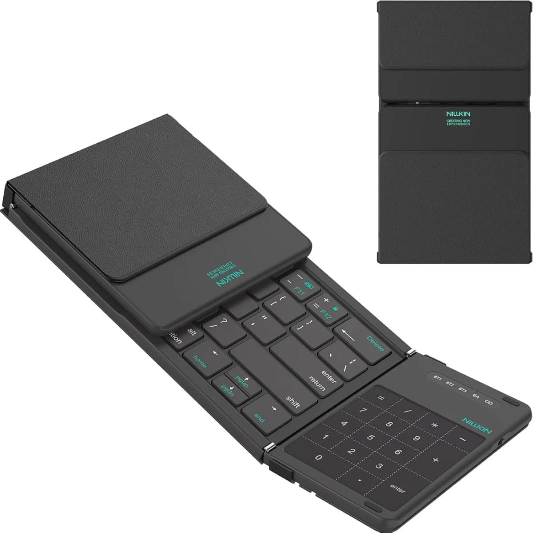 Nillkin Cube Pocket Foldable Keyboard With Touchpad & Wireless Bluetooth, Portable Travel Keyboard For Home Or Mobile Office