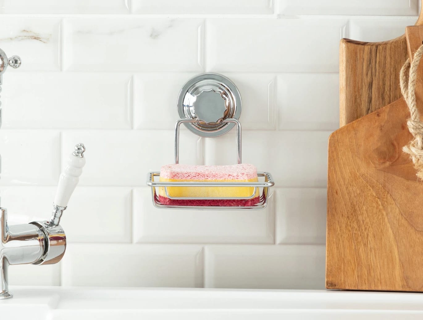 Norme Chrome Vacuum Dry Soap Holder