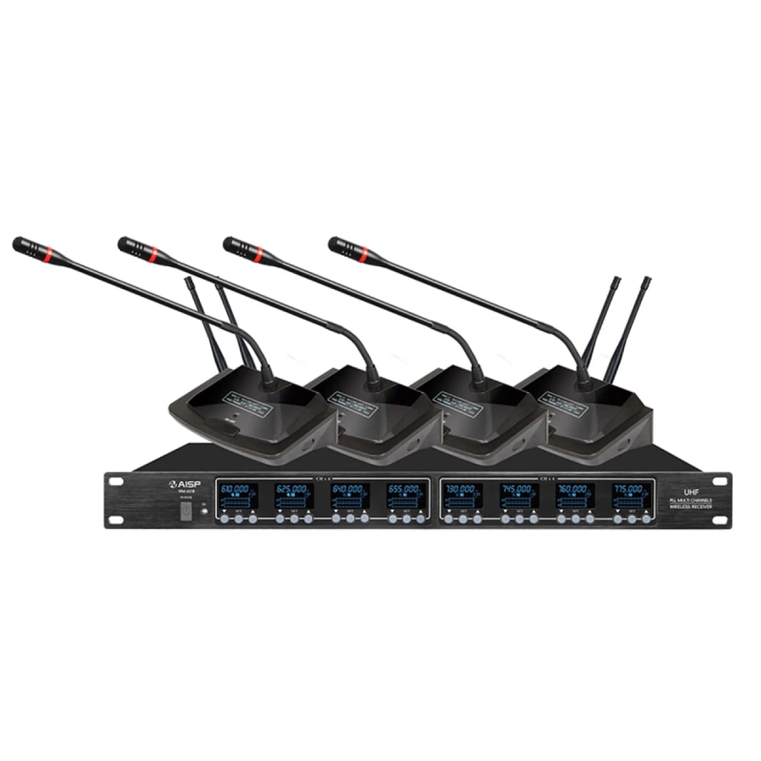 AISP WM-6218 8 Channel UHF Wireless Conference Microphone