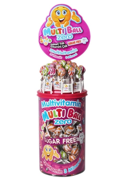 Multiball Multivitamin Lollipops Zero Sugar 150 Pieces