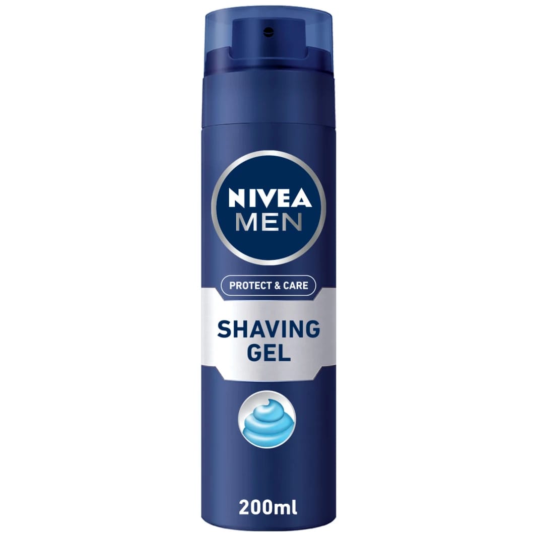 NIVEA Men Shaving Gel - Protect & Care for Men, Effective Formula Ensures Skin Protection and Comfort During Shaving